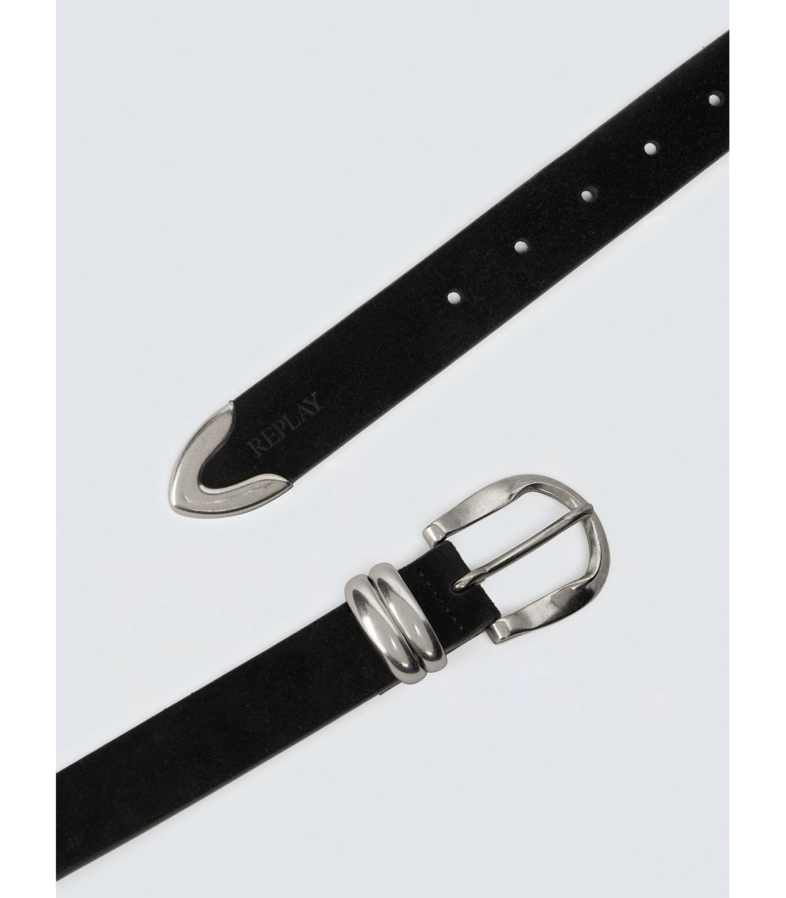 スウェード＆メタルベルト 詳細画像 ブラック 2